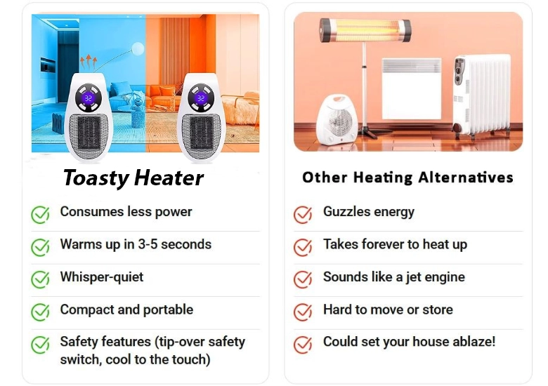 Toasty Heater vs competition