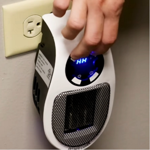 close up of man using Toasty Heater